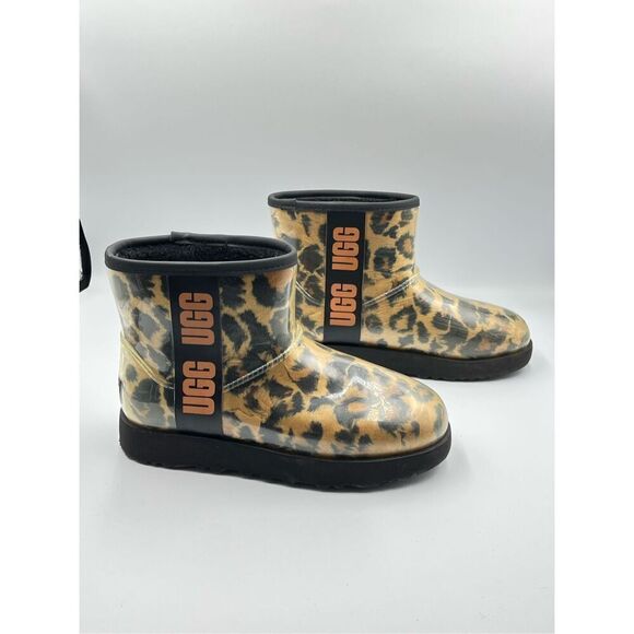 UGG Classic Clear Mini Panther Boot Bootie Waterproof Animal Print Size US 6 EUC - Picture 4 of 12